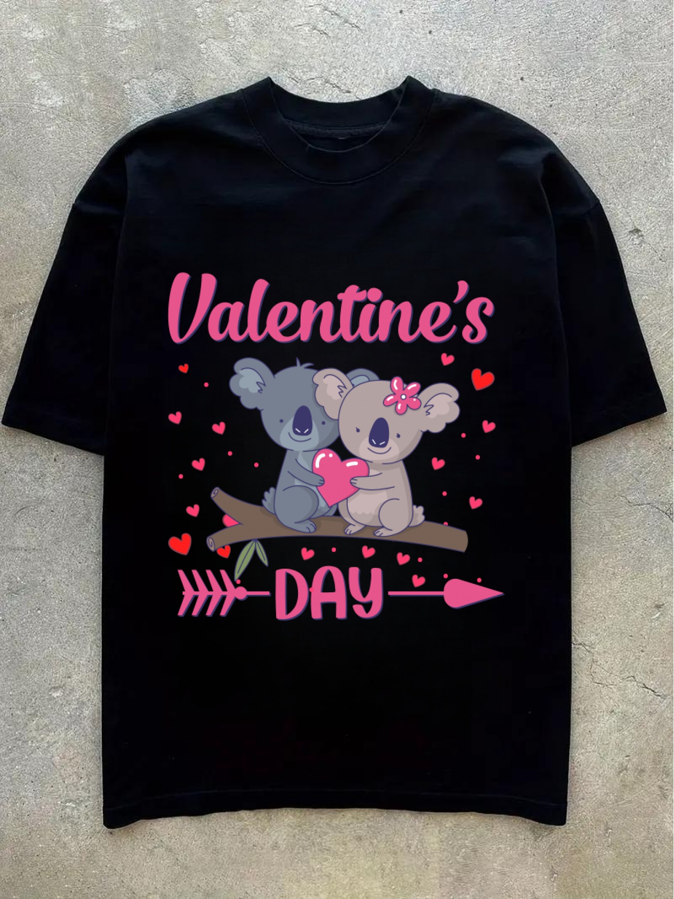  T Shirts for Men New Valentine's Day Love 3D Printed Long Sleeve  T-Shirt Loose Round Neck Top Blouses & Shirts Black : Sports & Outdoors