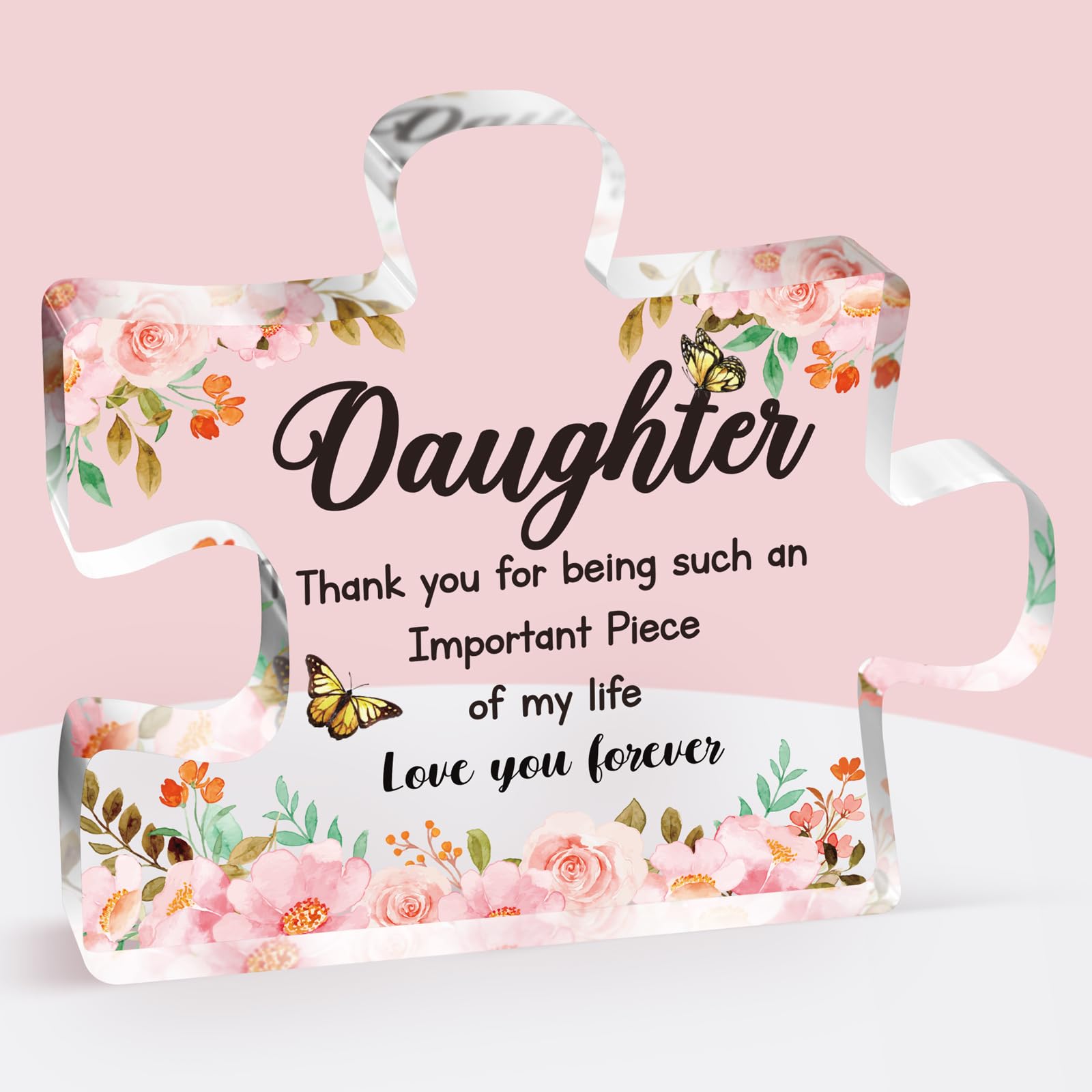 1pc, Daughter Gifts - Acrylic Block Puzzle Gifts For Daughter, Touching  Sayings Engraved Daughter In Law Gifts, Idea Birthday Christmas  Thanksgiving D