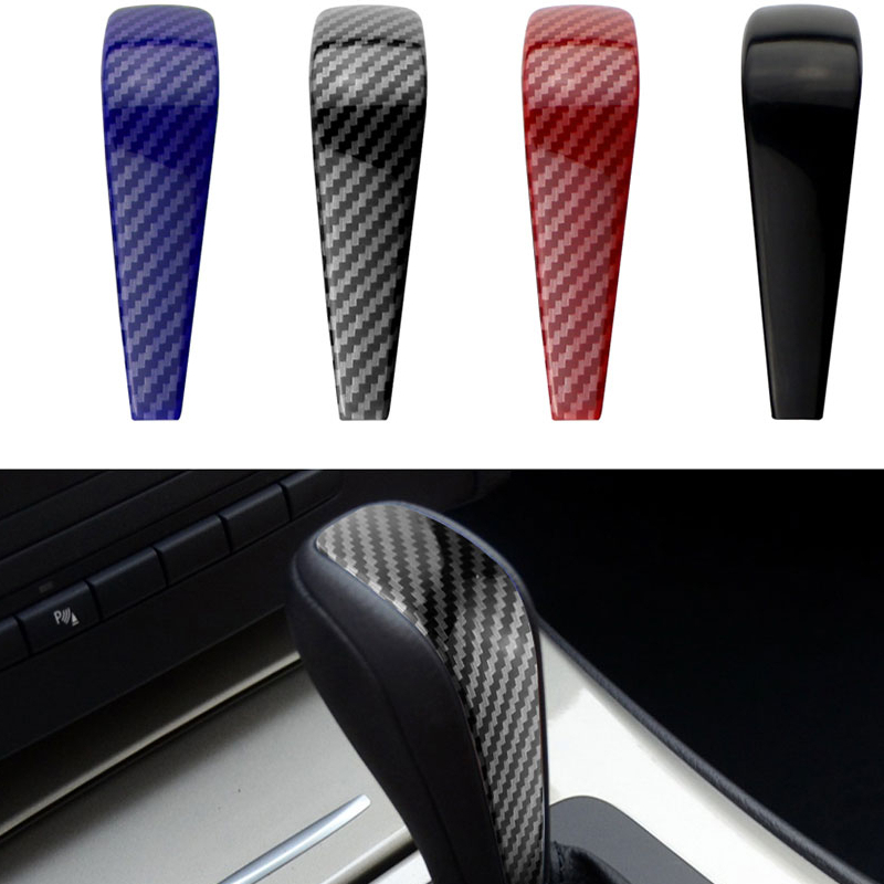 Carbon Fiber Style Car Gear Shift Knob Cover Decorative - Temu