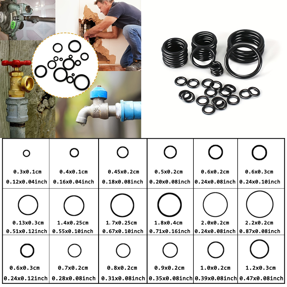 90-225pcs Seal Ring Kit, Nitrile Rubber O-Ring Gasket, Sealing Ring, O  Rings Rubber Set