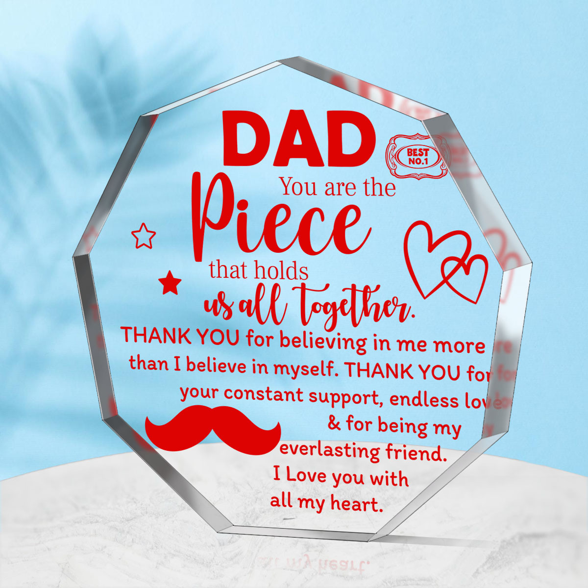 Dad Gift Father Gift Father In Law Gift Acrylic Heart Dads - Temu