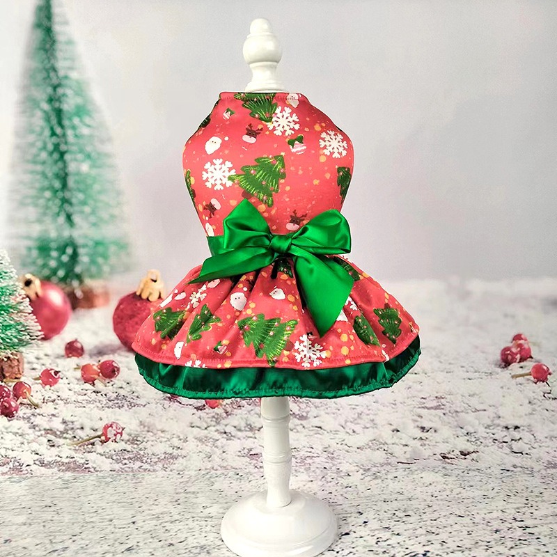 white christmas dresses Noelle – Red & Green Plaid Dog Dress main image 1