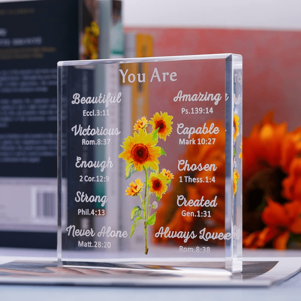 Square Acrylic Plaque,acrylic Inspirational Quotes Gifts, Small Positive  Thought In The Morning Can Change Your Whole Day Office Desk Decor, Square  Paperweight For Women Men Friends Boss Birthday, - Temu