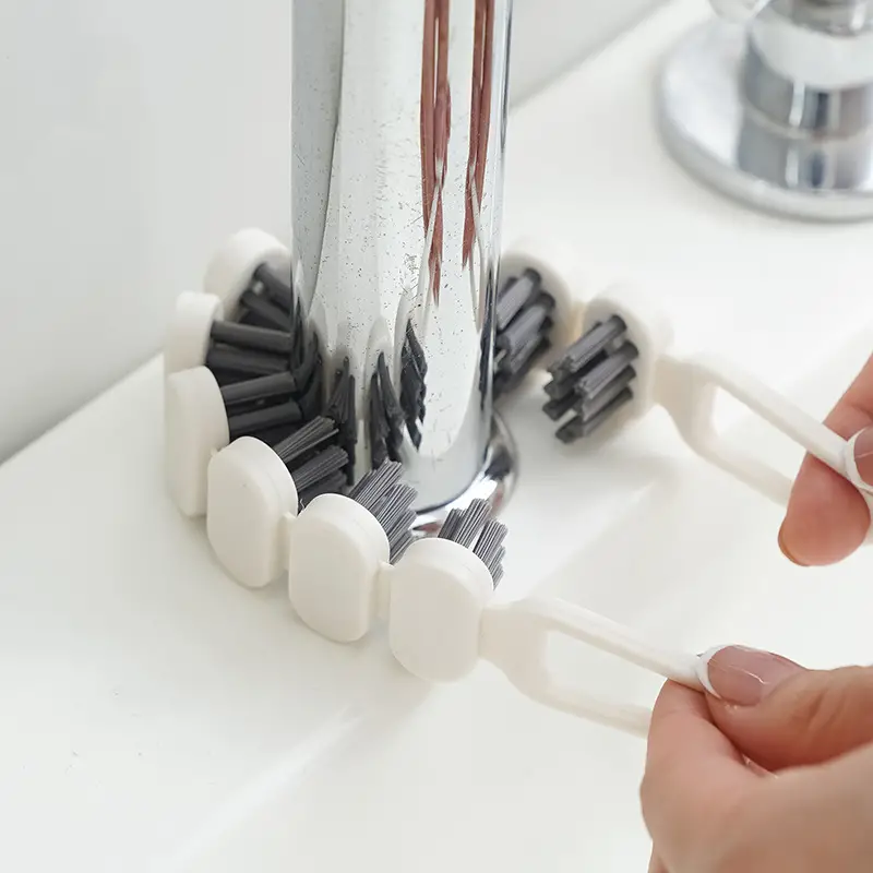 1pc Flexible Wash Basin Cleaning Brush Faucet Sink Decontamination Curved  Surface Brush Bathroom Tile Groove Gap Cleaning Brush