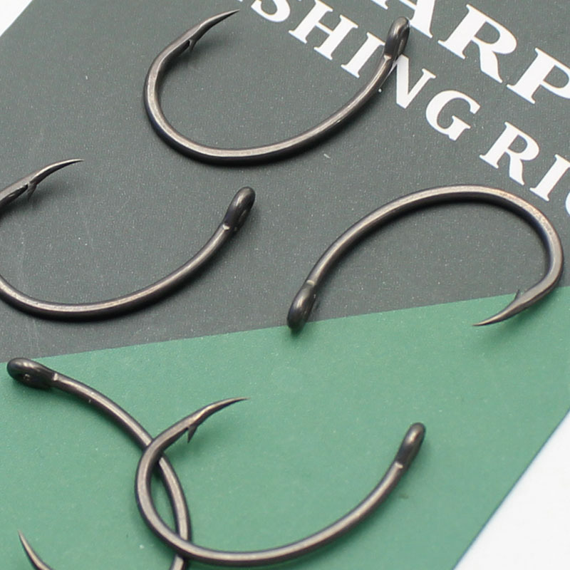 Luroad Carp Fishing Hooks Set, 160Pcs Barbed Curved Shank and Wide