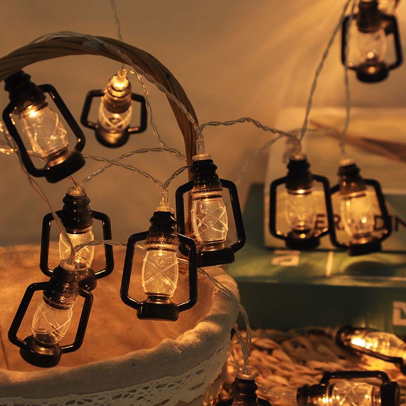 10 Led Camping Lantern String Lights Mini Kerosene Lamp For - Temu