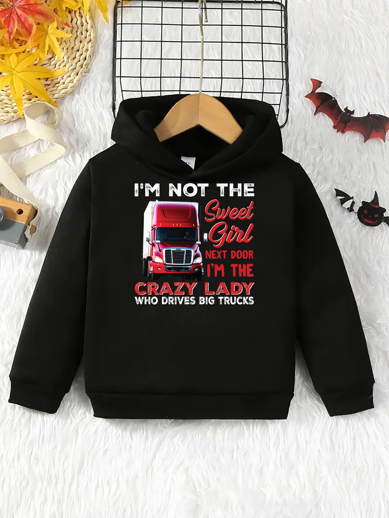 Cool Truck Letter Print Boys Casual Pullover Long Sleeve Temu