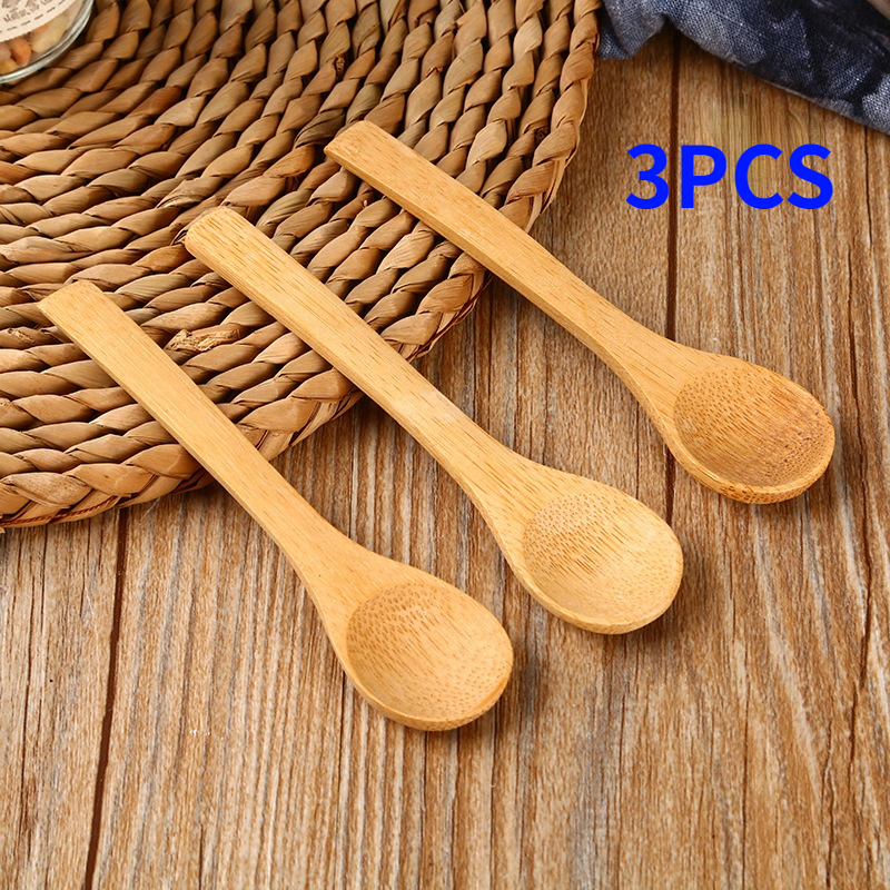 3pcs asian wood Kitchen Tools Honey Spoons Small Wooden Spoons
