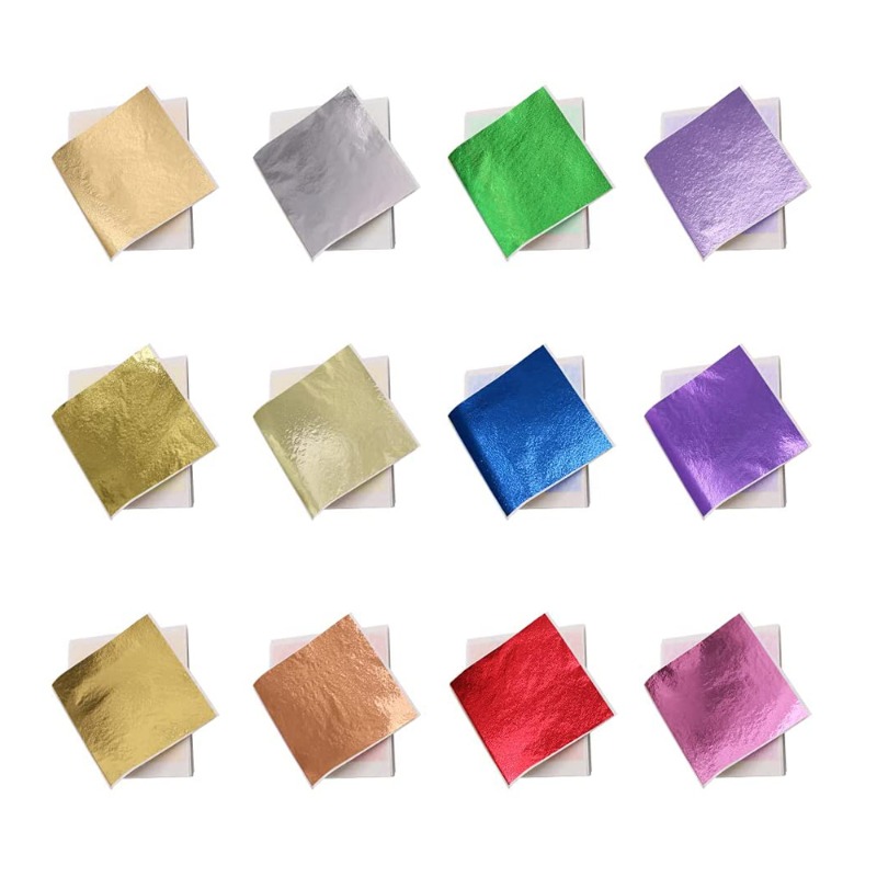 Tamicy 500 Sheets 10 Colors Metallic Gold Foil Leaf Paper - Foil Paper  Slime Decorating Gilding Furniture, DIY Nails, Arts, Crafts, Paintings