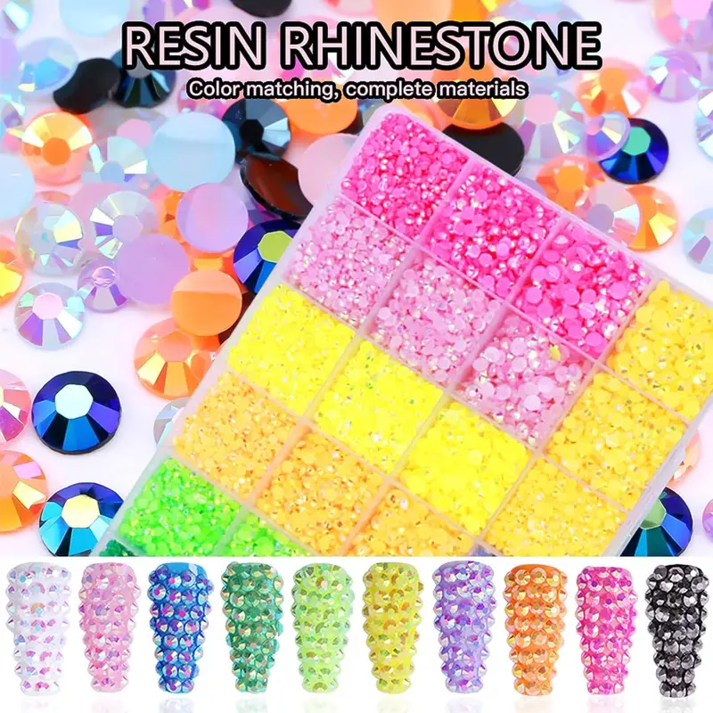 Rhinestones Flatback Jelly Crystal Rhinestone Kit For Craft - Temu