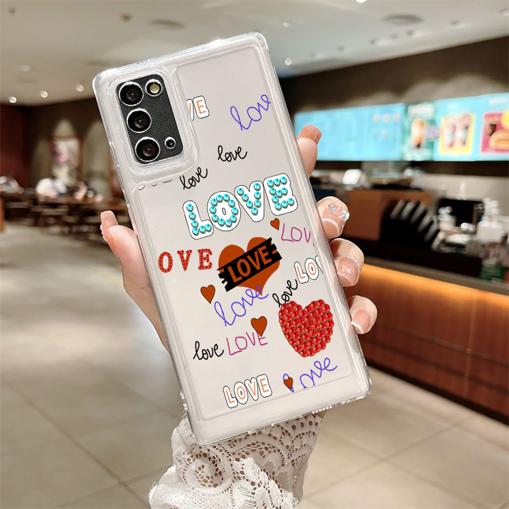 Cute Heart Shockproof Case Cover For Samsung S23 Ultra S22 S21 S20