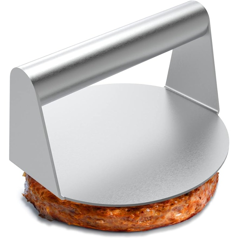 Burger Bacon Press for Non-Stick Pan - Food Presser Gifts for Men - Meat  Smasher Tool Hamburger Patty Maker - Stainless Steel Burger Cooker Forming