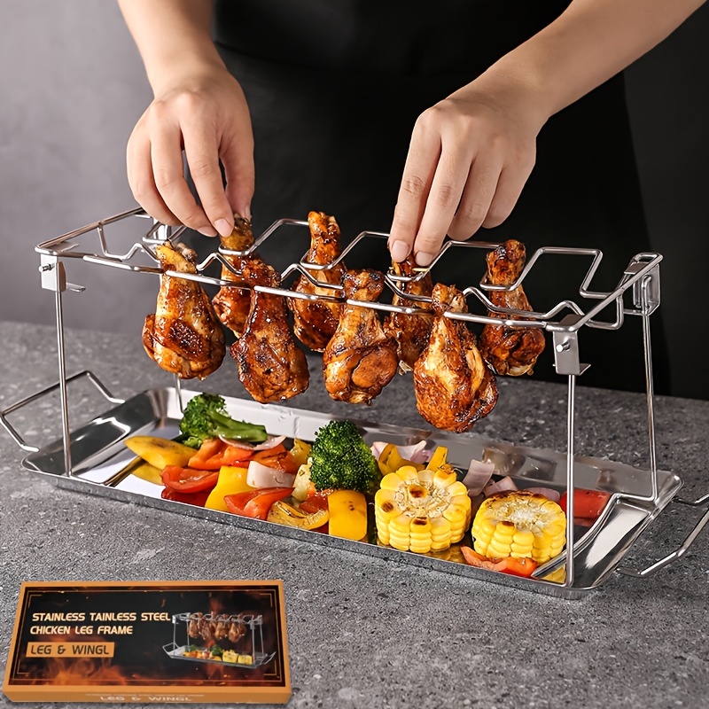 Grill Rack Stainless Steel Rack Chicken Leg For - Temu