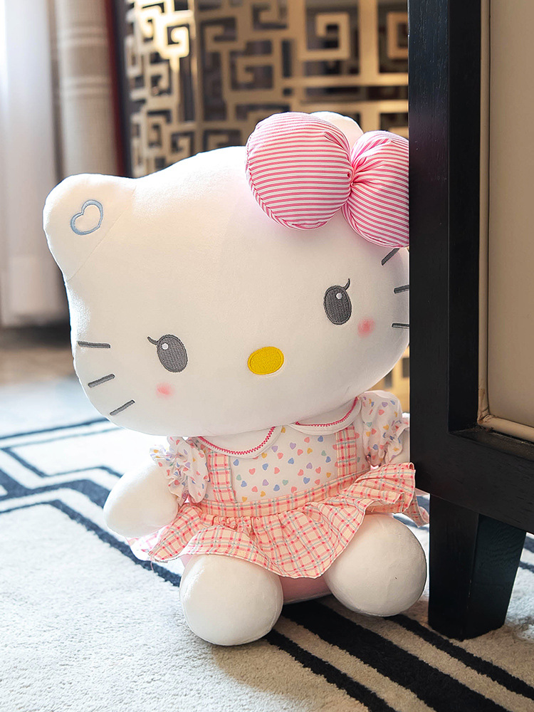 Sanrio Mignon Poupée Hello Kitty Rose Jouet En Peluche Cadeau Minino