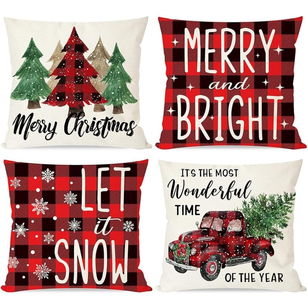 Black christmas clearance pillows