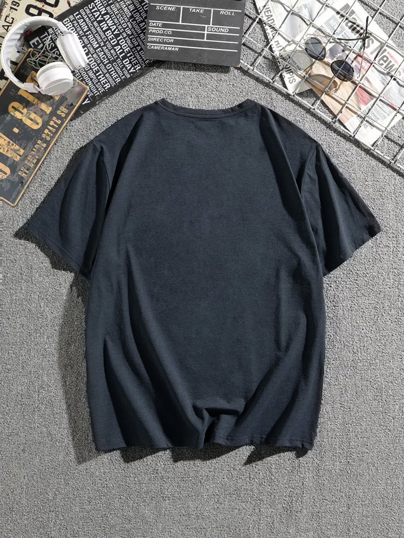 Michigan Fly Fishing Print T Shirt,Tees For Men, Casual Short Sleeve T-Shirt For Summer