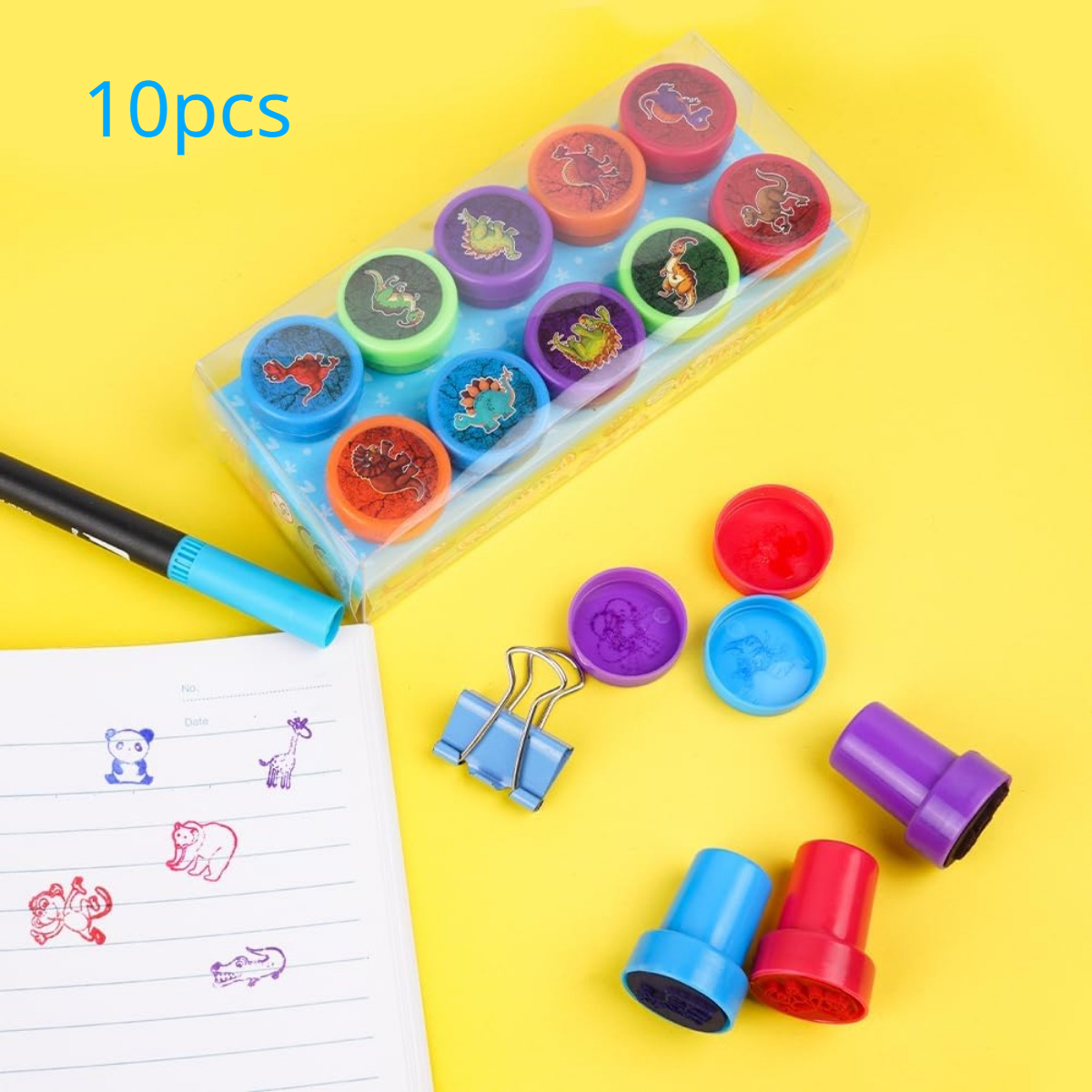 10pcs Assorted Stamps For Kids, Self-Inking Stampers For Arts And Crafts,  Novelty Toys For Kids Birthday Gift, Perfect Party, Teacher Stamps