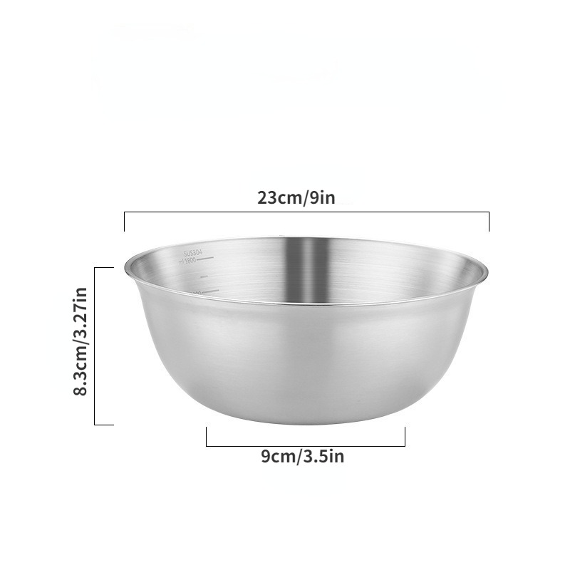 Mixing Bowl 304 Stainless Steel Salad Mixing Bowl Food - Temu