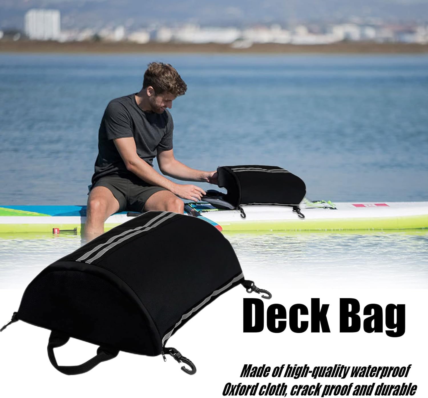 Kayak And Paddle Board Deck Bag, Waterproof Elastic Mesh Storage