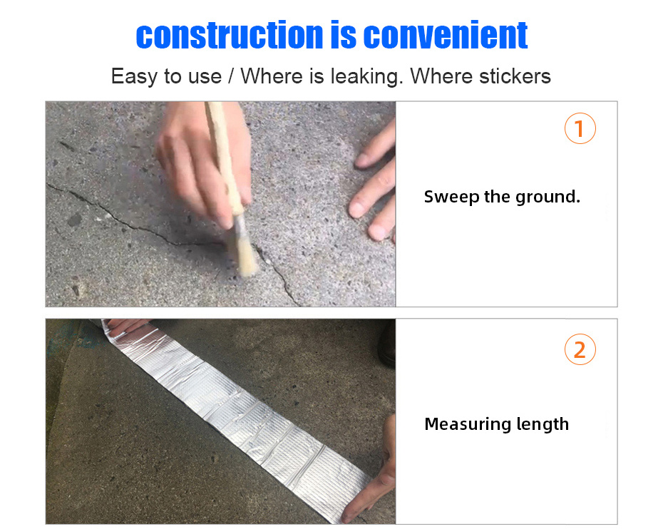 Premium Waterproof Aluminum Foil Tape, High Temperature Resistance for Wall, Pool, Roof Crack & Duct Repair Sealing