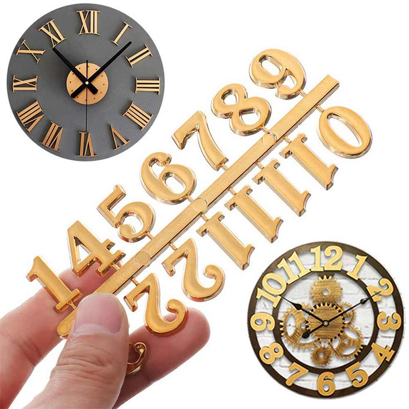 Diy Arabic Numerals Roman Numerals Wall Clocks Removable Art Temu