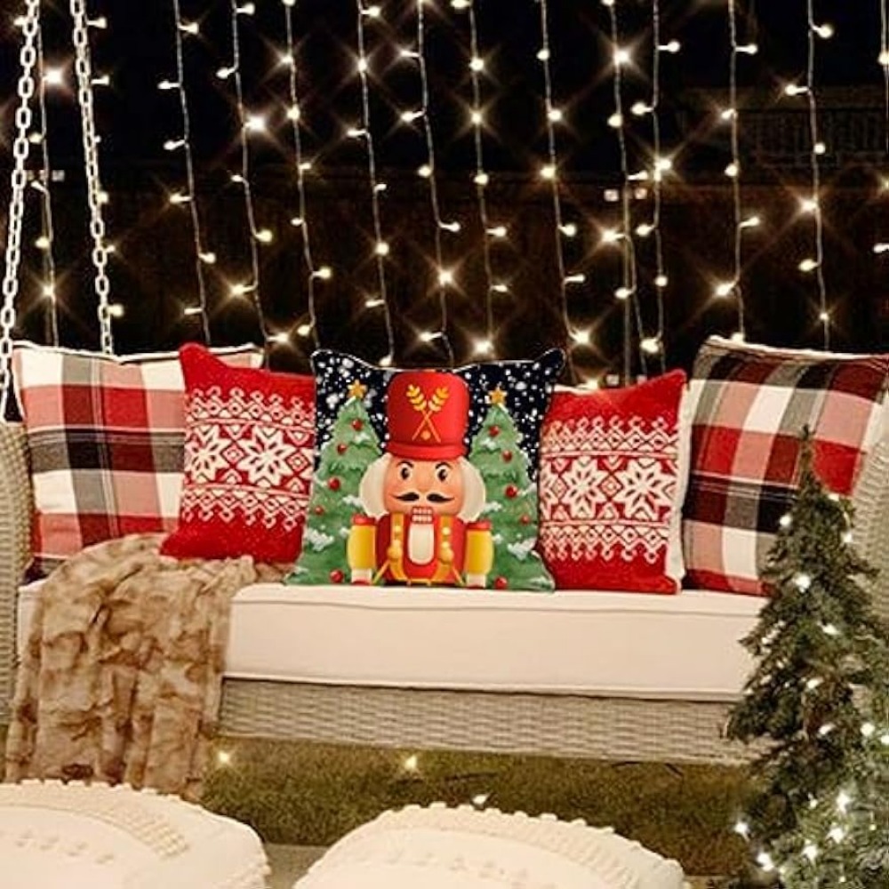 Christmas Pillow Covers Nutcracker Christmas Tree - Temu