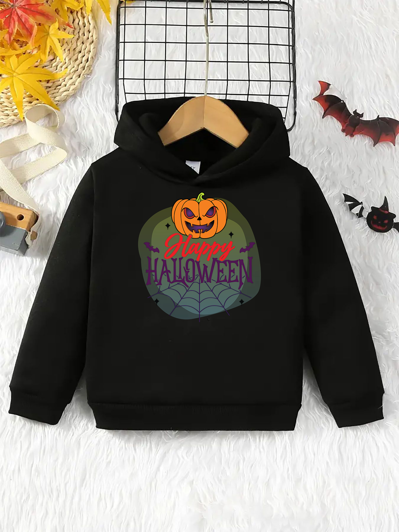 Halloween Flame Pumpkin Print Boys Casual Pullover Long Sleeve Hoodies, Boys  Sweatshirt For Spring Fall, Kids Hoodie Tops Outdoor - Temu