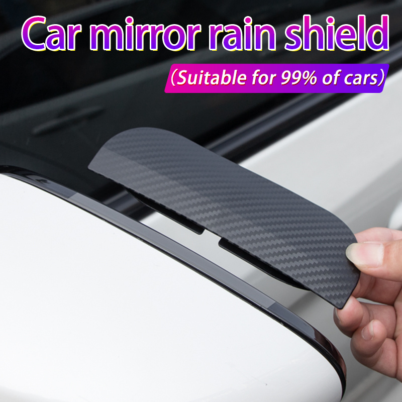 2PCS Car Rearview Mirror Rain Eyebrow Carbon Fiber Pattern Car Universal  Rain Shield Rain Shield Reversing Mirror Rain Shield