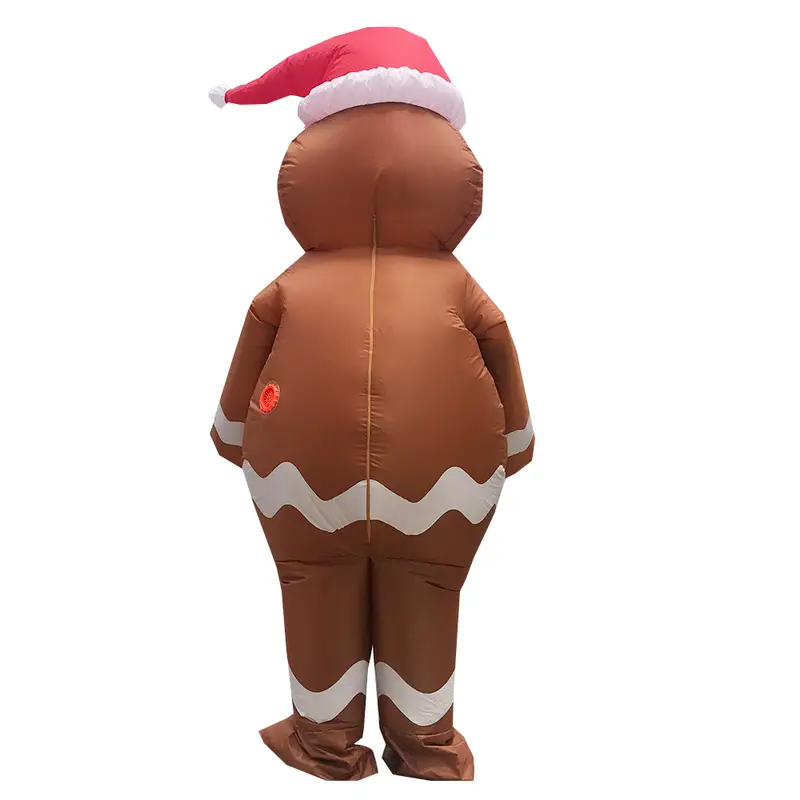 1pc Christmas Cosplay Gingerbread Man Inflatable Costumes Fancy Adult Halloween Party Role Play Inflated Germant Dress Up For Woman Christmas Decorations Navidad Cheap Stuff Weird Stuff Cute Aesthetic Stuff Cool Gadgets Unusual Items details 4