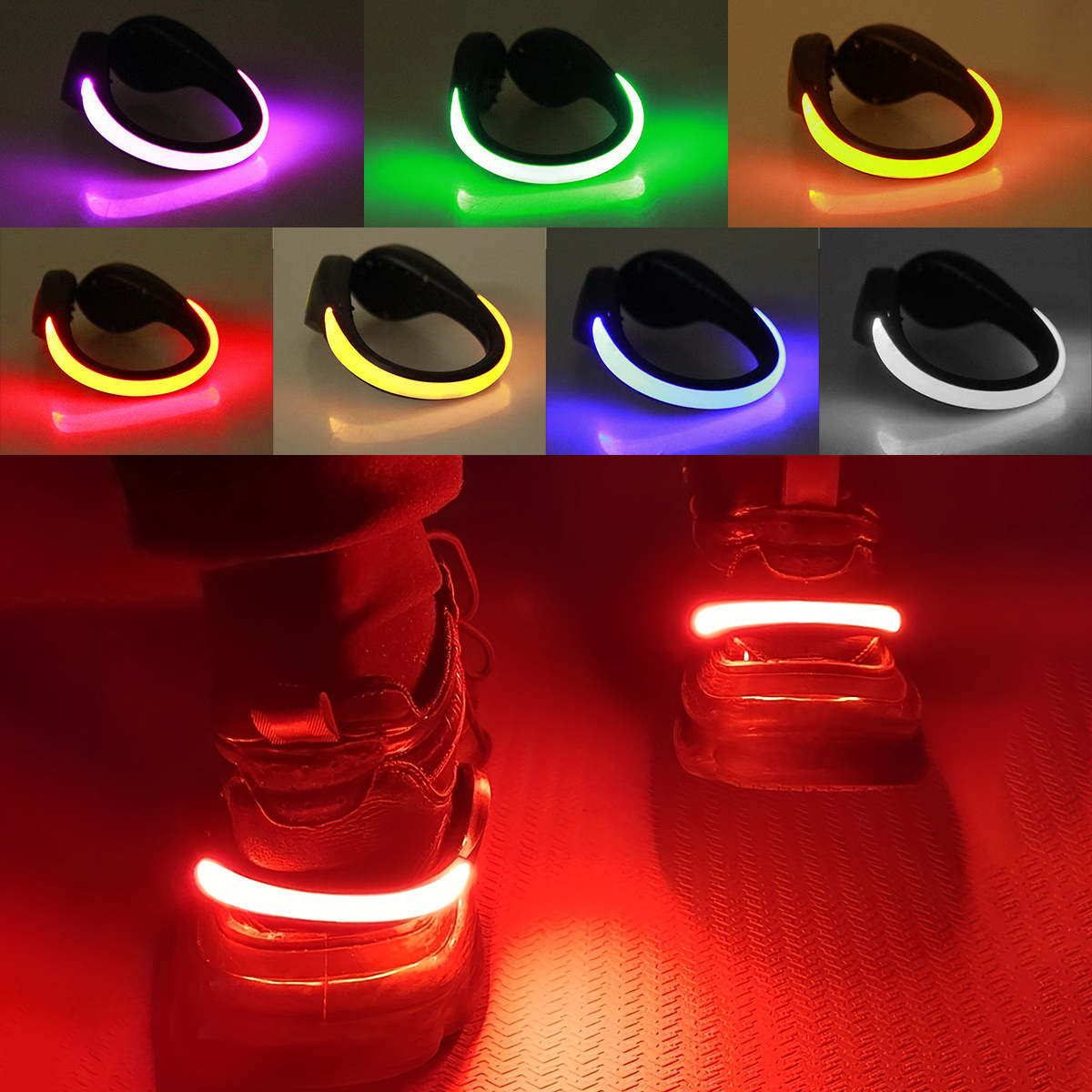 Led Lamp Clip Running, Luminous Shoe Clip, Glowing Shoe Clip