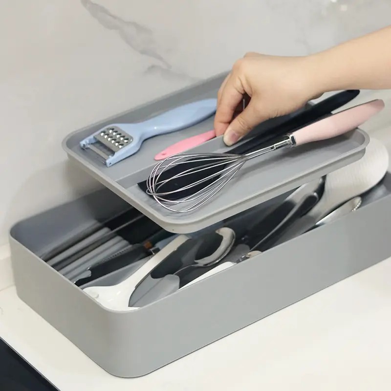 Kitchen Drawer Knife And Fork Storage Box Multifunctional - Temu