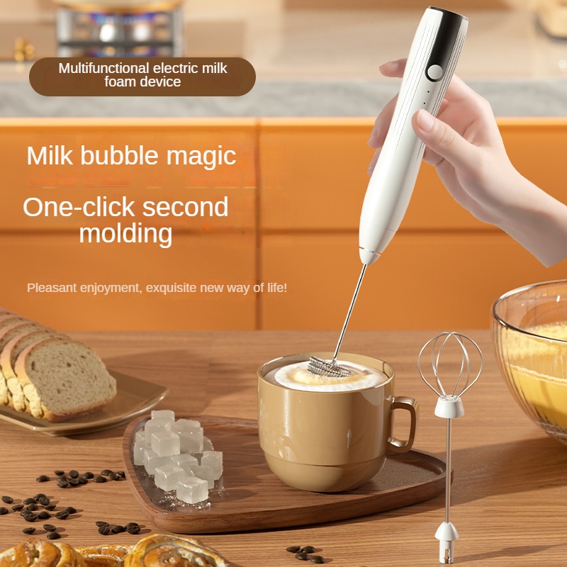Mini Coffee Milk Egg Beater Electric Foam Hand Blender Mixer Sleek Design  Froth Whisker Latte Maker