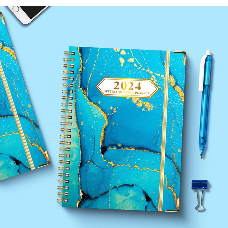 Agenda Daily Planner English 2024 Planner English Notebook Planner 2024  Monthly Planner
