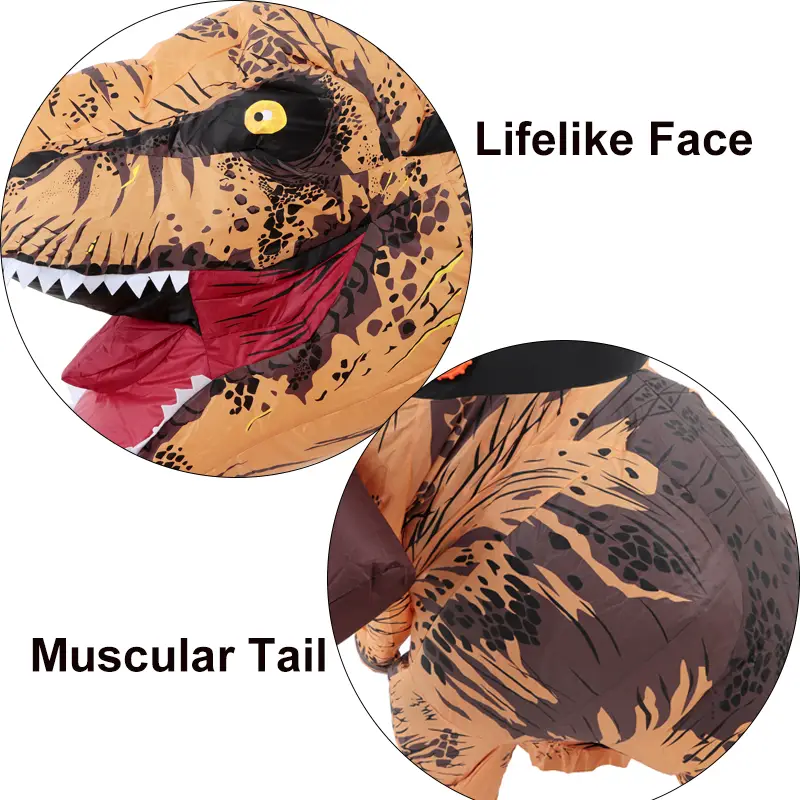 1pc inflatable costume blow up cosplay dinosaur clothing carnival halloween christma dress for man woman party show teenager stuff cheap stuff weird stuff cute aesthetic stuff cool gadgets unusual items cool decor photo props details 2