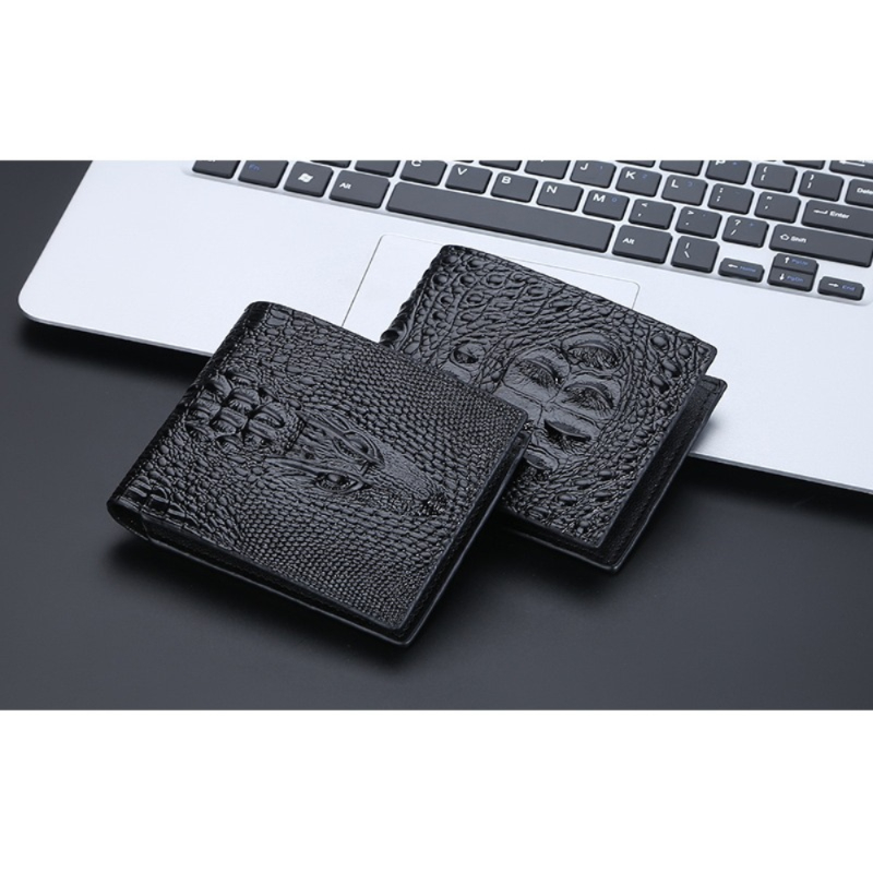 Men's Crocodile-print Multi-card Wallet - Temu