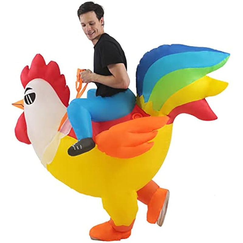 luswayol Costume Gonfiabile da Pollo per Adulti, Costume di