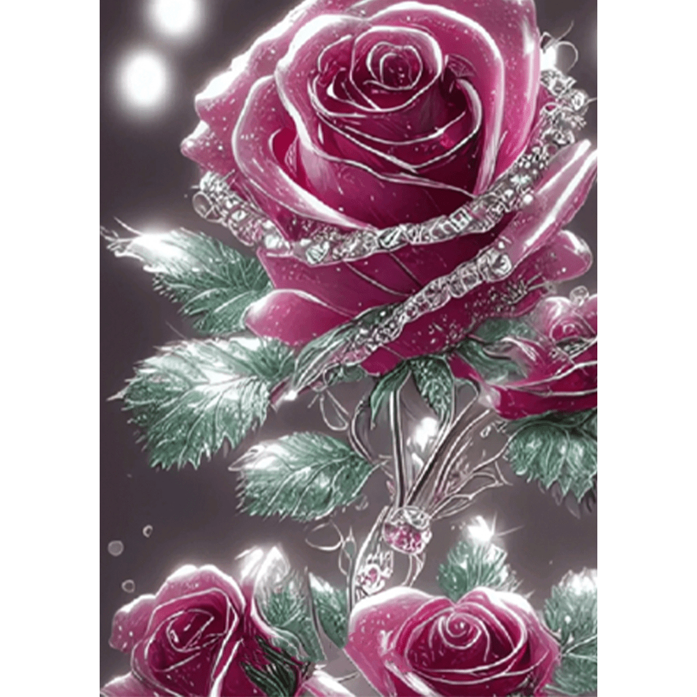 

Nouvelle arrivée : Kit d'artisanat de mosaïque de diamants 5D avec peinture de fleur rose en perçage complet rond pour la maison et les loisirs créatifs