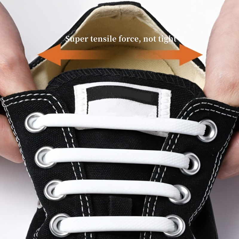 16pcs Set Silicone Elastic Laces - No Tie Up Shoe Laces, Lazy Shoe Laces, T-Shaped, Vibrant Color Options (Purple, Blue, Green, Yellow, Orange, Pink) for Sneakers and Casual Shoes, Shoelace Storage|Vibrant Lace Design|Silicone Construction, Shoelace Storage Organizer