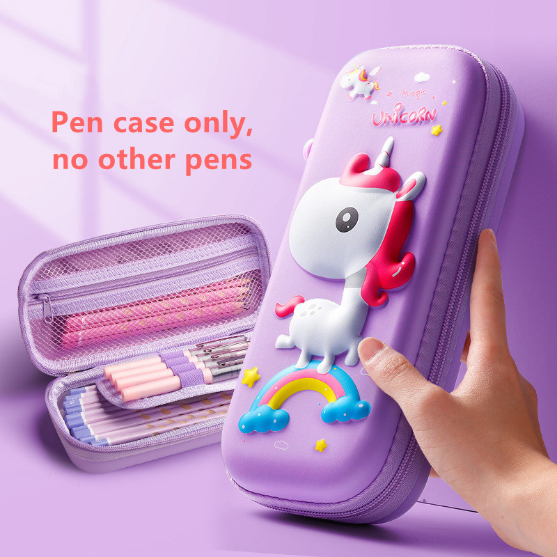 3d Unicorn Pencil Case Diy Cute Pencil Case School Supplies - Temu