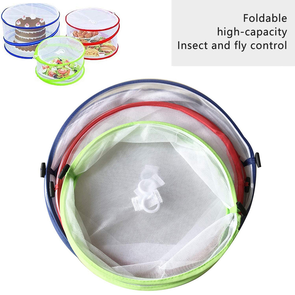 3pcs Random Color Food Covers, Kitchen Anti-mosquito Food Cover, Insect  Repellent Meal Tray Cover For Home Use