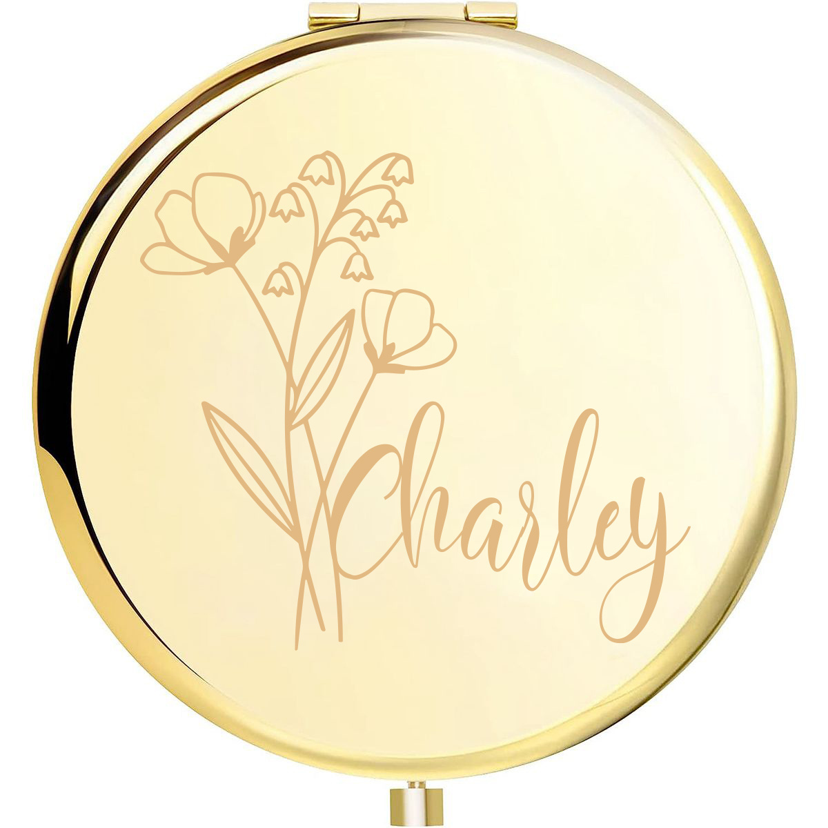 TEMU Specchietto Pieghevole da con Fiori a Tre Colori e Personalizzato - Regalo di Laurea, Compleanno, Natale per Sorelle, e Feste