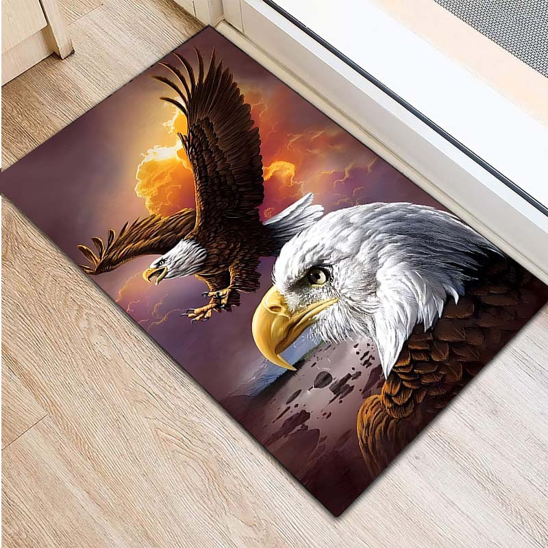 3d Print Great Eagle Pattern Carpet, Rectangle Stain Resistant
