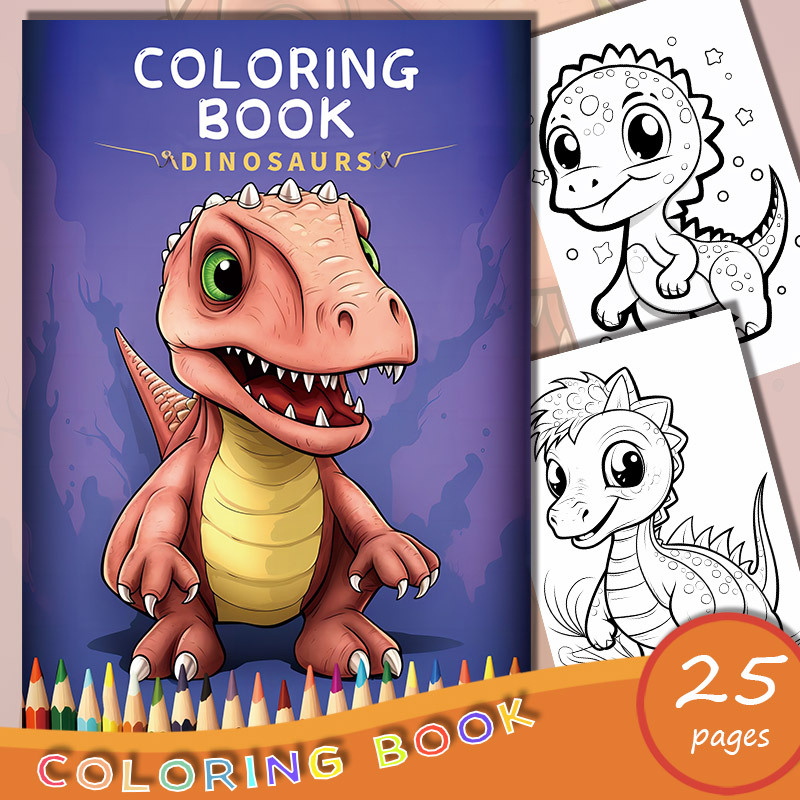 Dinosaur Coloring Books Small Coloring Books Birthday Party - Temu
