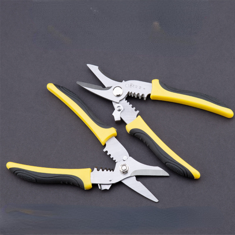 1pc Durable Built-in Spring Electrician Special Wire Stripper Cable Wire  Stripper Cutting Wire Stripping Multi-purpose Wire Stripper Can Cut Thin  Iron