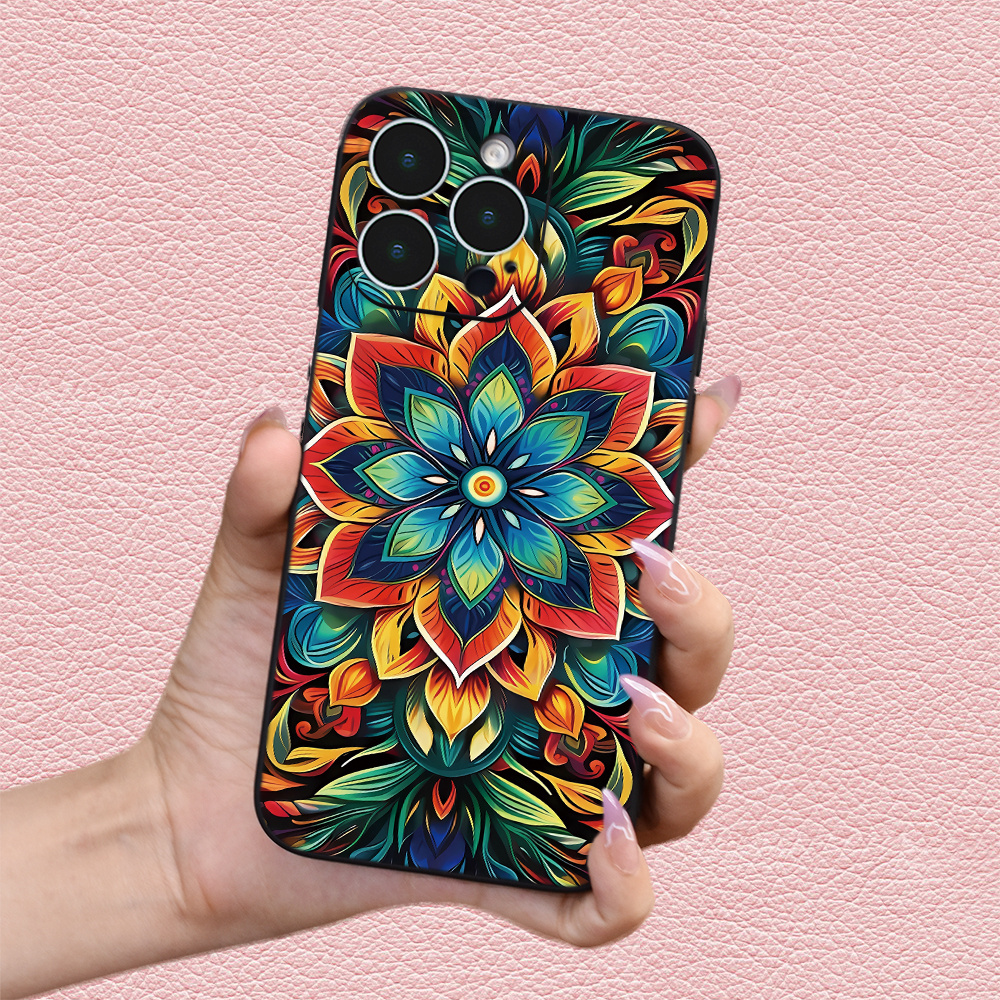 

Phone Case With Creative Flower Graphic Anti-fall Full Body Protection Shockproof For Iphone 15 15pro 15promax 14 13 12 11 Pro Max Xs Max X Xr Gift For Birthday, Halloween, Christmas