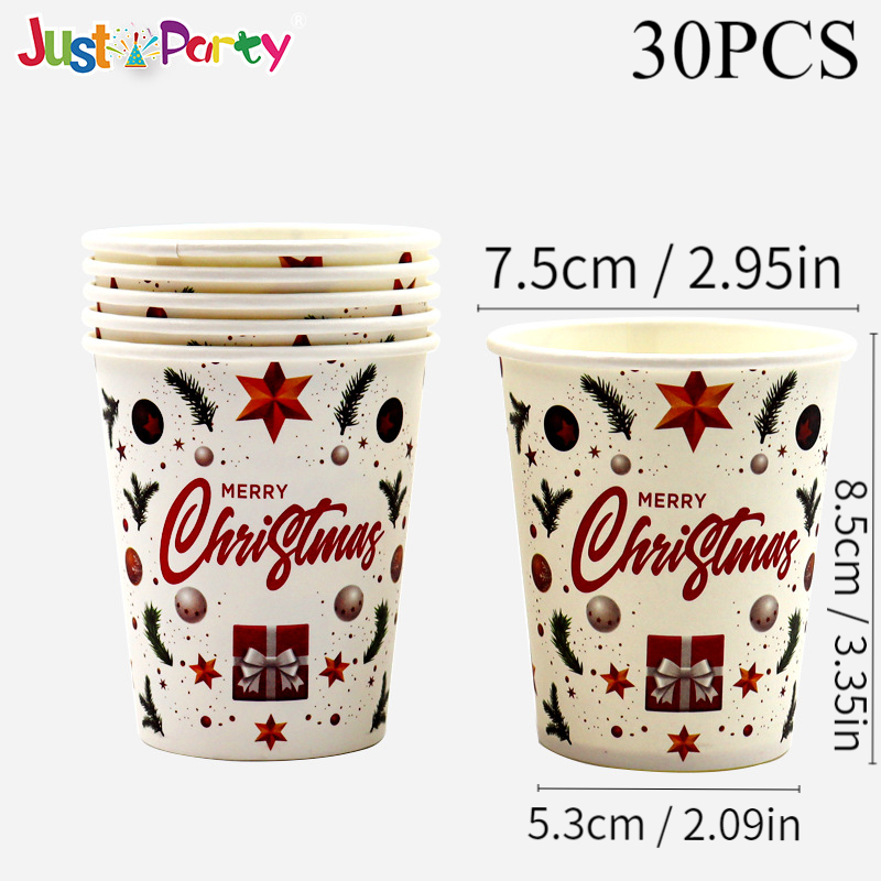 Christmas Series Disposable Paper Coffee Cups Suitable For - Temu