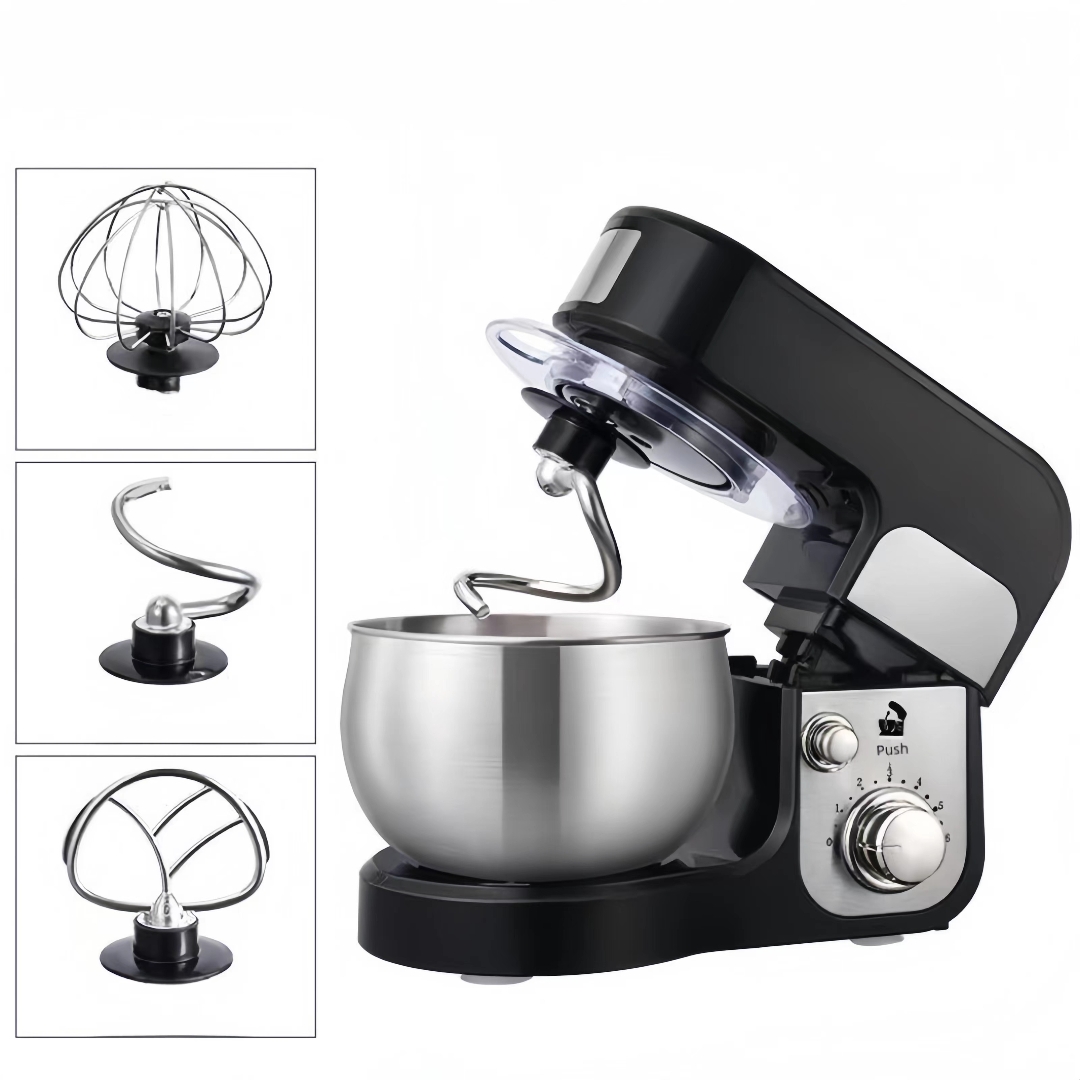 Multi-functional Vertical Countertop Mixer, Kitchen Mixer, Bread Machine,  Cream Whipping Machine, Cook Machine, Egg Beater Mixer, With Three  Different Mixing Heads, Splash Protection - Temu Japan