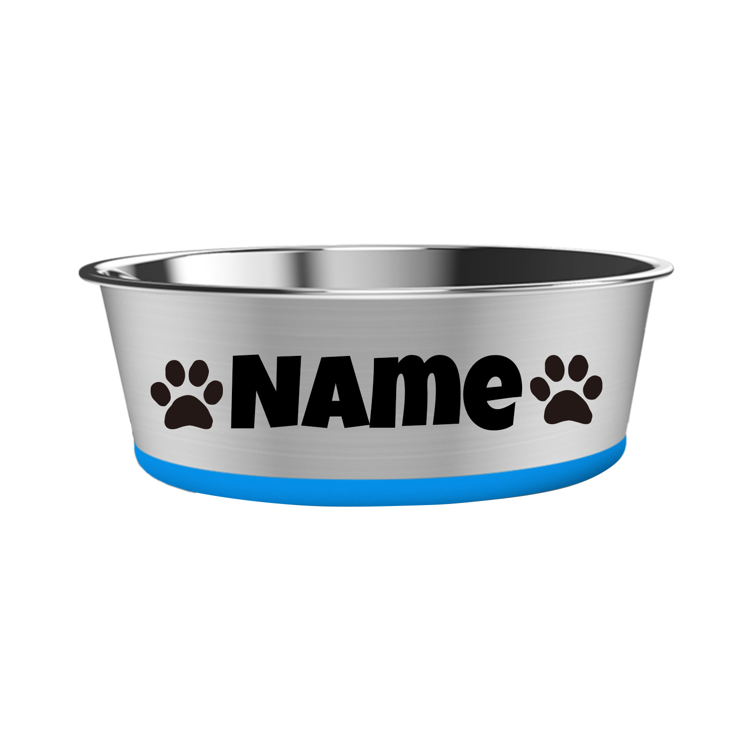 Customizable Stainless Steel Dog Bowl with Non-Slip Base