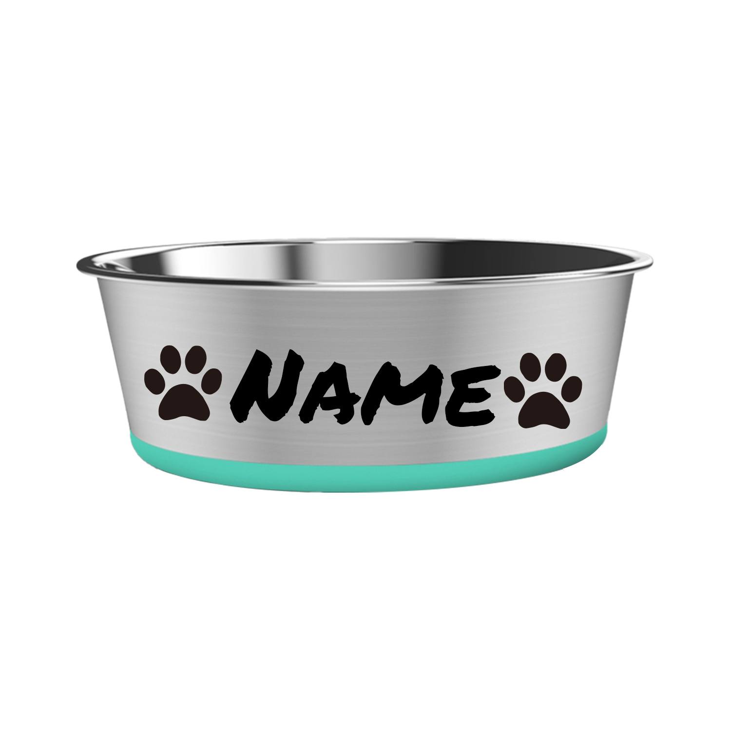 Customizable Stainless Steel Dog Bowl with Non-Slip Base