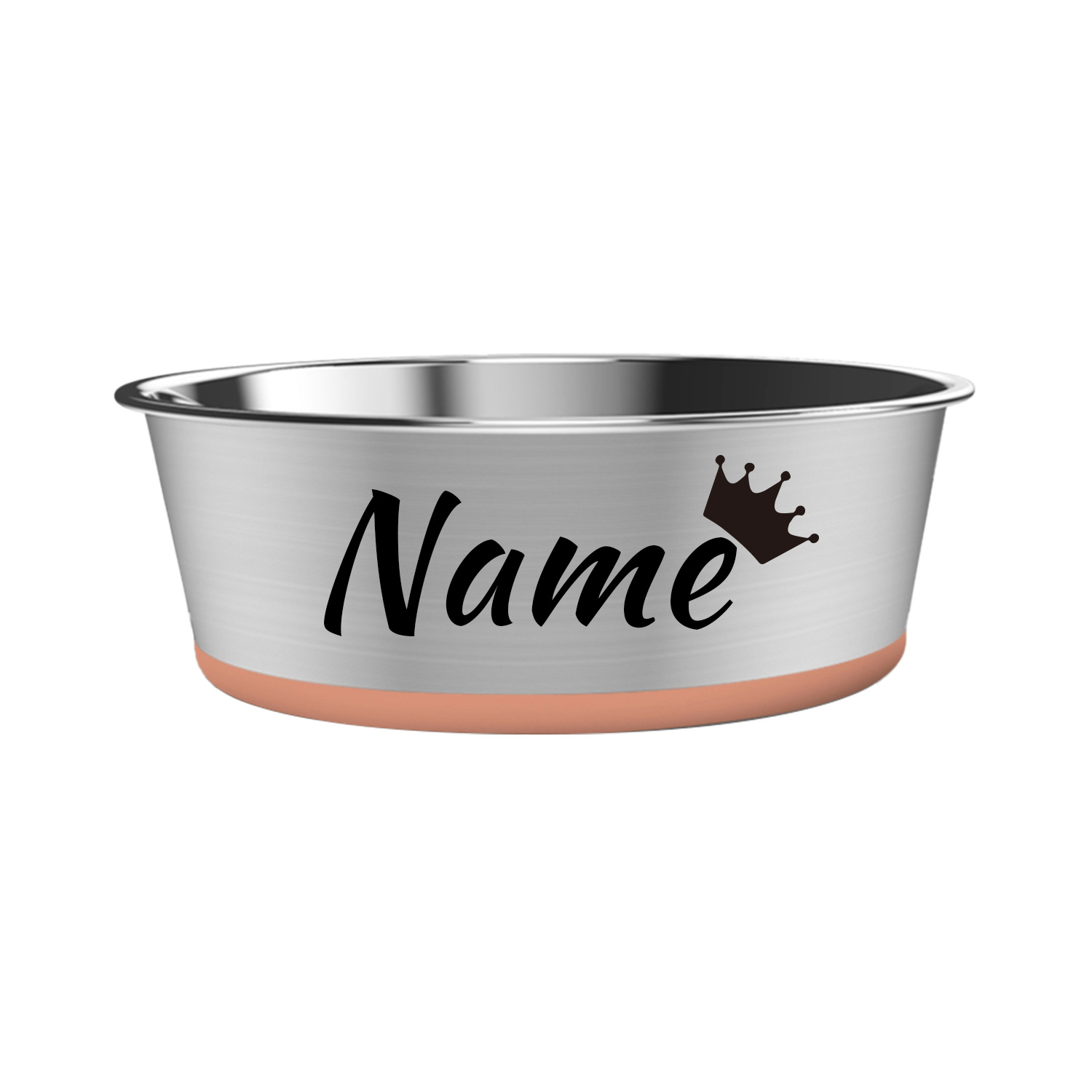 Customizable Stainless Steel Dog Bowl with Non-Slip Base
